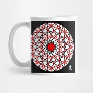 Black white red ornament Mug